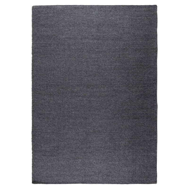 Wool Rug Dark Gray 140x200cm - Goldgenix