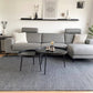 Wool Rug Dark Gray 140x200cm