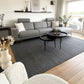 Wool Rug Dark Gray 140x200cm