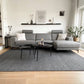 Wool Rug Dark Gray 140x200cm