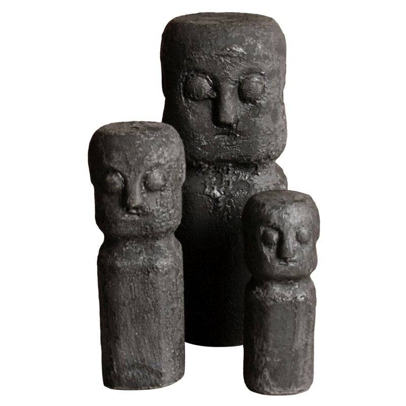Ceramic Sumba Statue M Black (Set of 6)