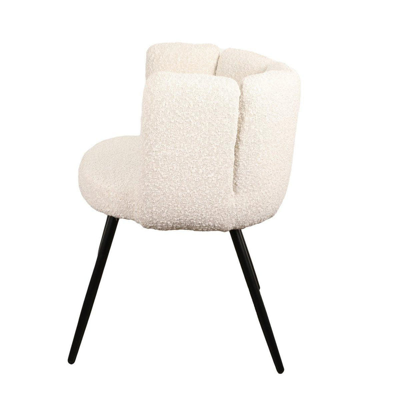 High five chair white pearl (boucle) (Set of 2)