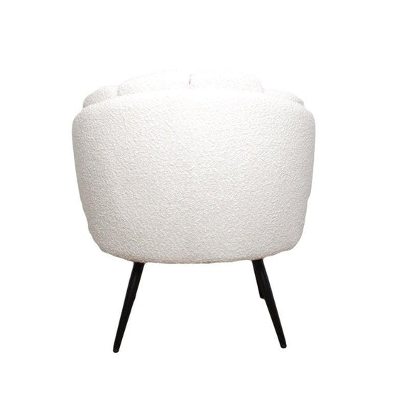 High five lounge chair white pearl (boucle) - Goldgenix