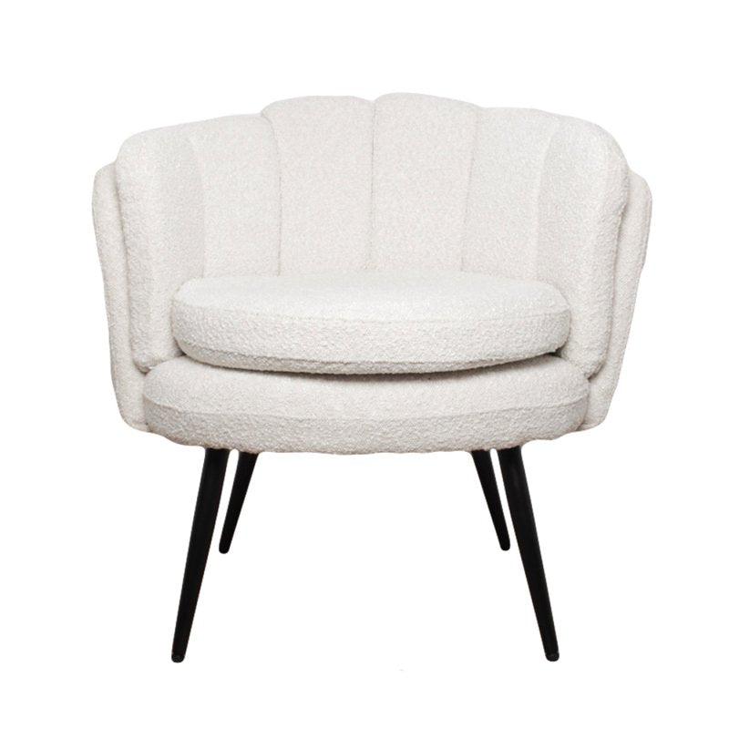 High five lounge chair white pearl (boucle)