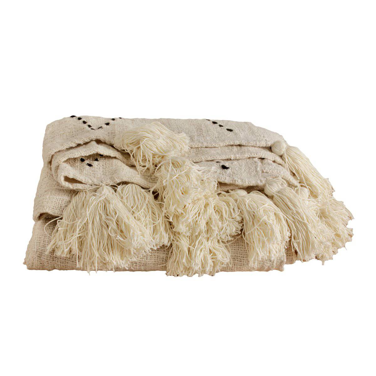 Thin Linnen PomPom Blanket 200*140