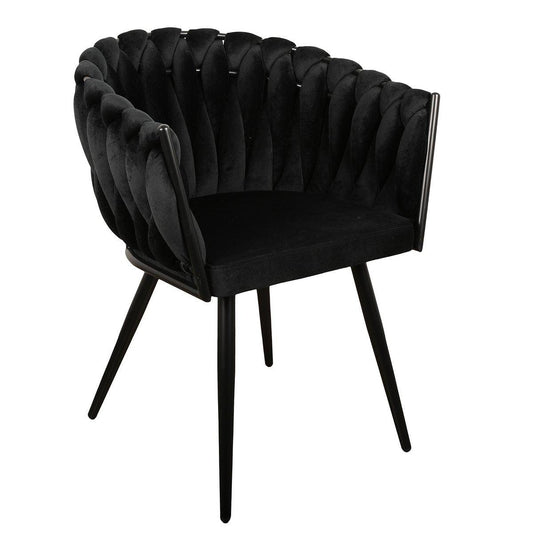 Wave chair black (Set of 2) - Goldgenix