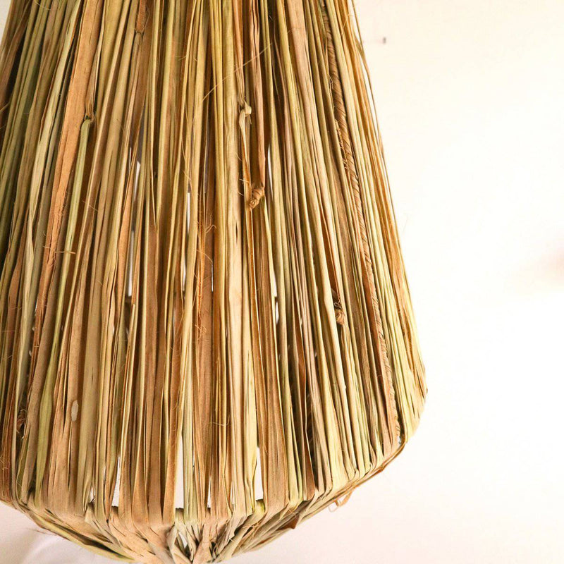 Lampshade Ceiling Lamp Pendant round ENDAH made from Raffia