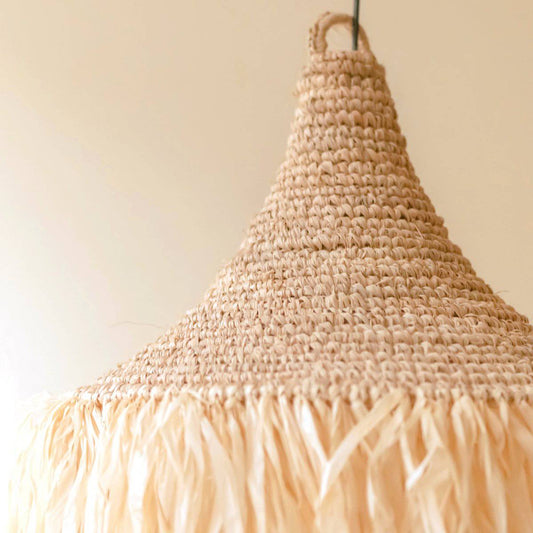 Raffia-Lampe | Lampenschirm RUMBAI