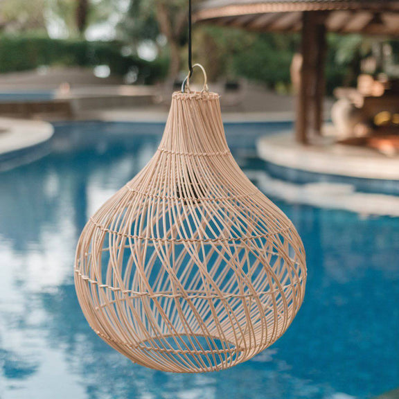 Rattan Lamp | Boho Lampshade | Pendant Lamp KENARI - Goldgenix