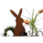 Påskdekoration kanin Franz | Patina påskhare gjord av metall