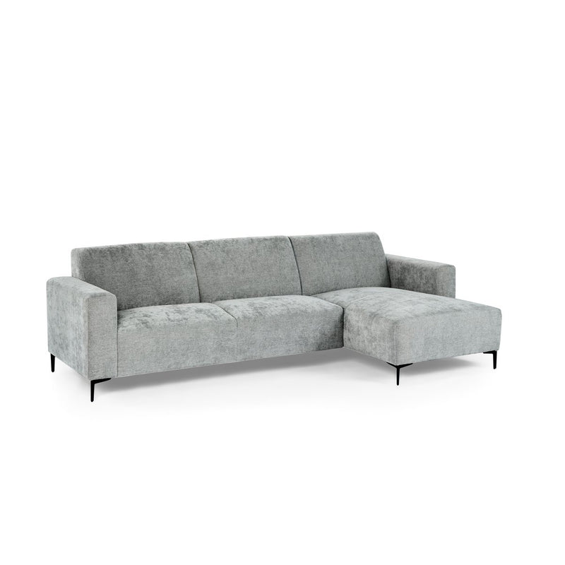 3-Sitzer-Sofa CL rechts, Stoff Rowan, R311 grau