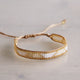 SS101: Weaving bracelet white/champagne/gold