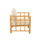 Goldgenix Armchair Elise+Cushion Rattan/Textile Natural/White