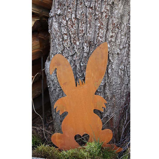 Easter decoration rabbits "Family Spoons" | Vintage metal garden ornament