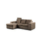 3 seater sofa CL L+R, with headrest, fabric Hotel Chique, H430 brown