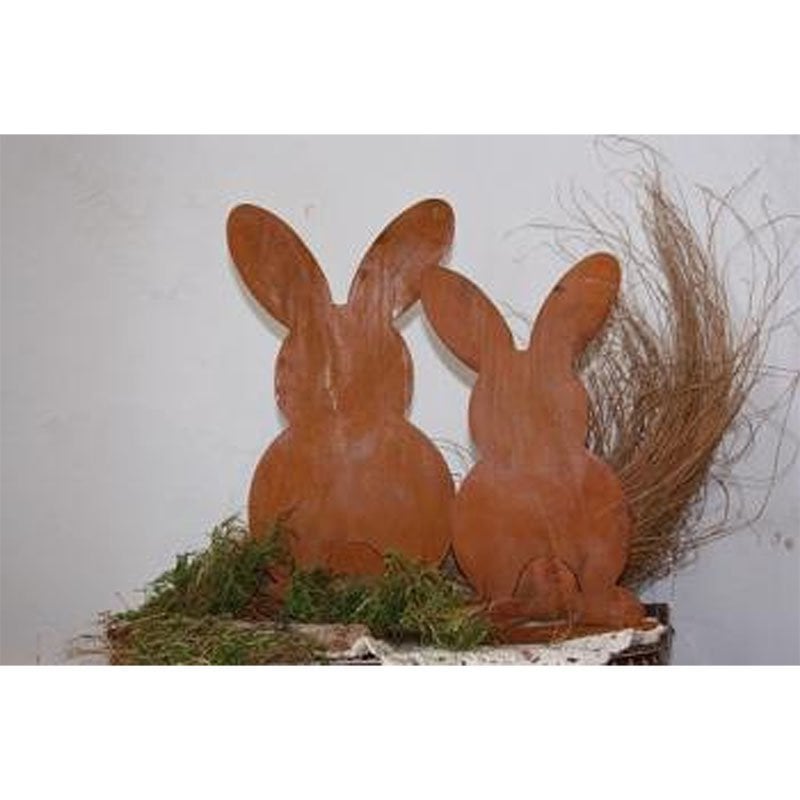 Paasdecoratie konijn Koni | Decoratie-idee in patina voor Pasen