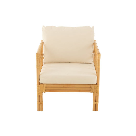 Goldgenix Armchair Elise+Cushion Rattan/Textile Natural/White